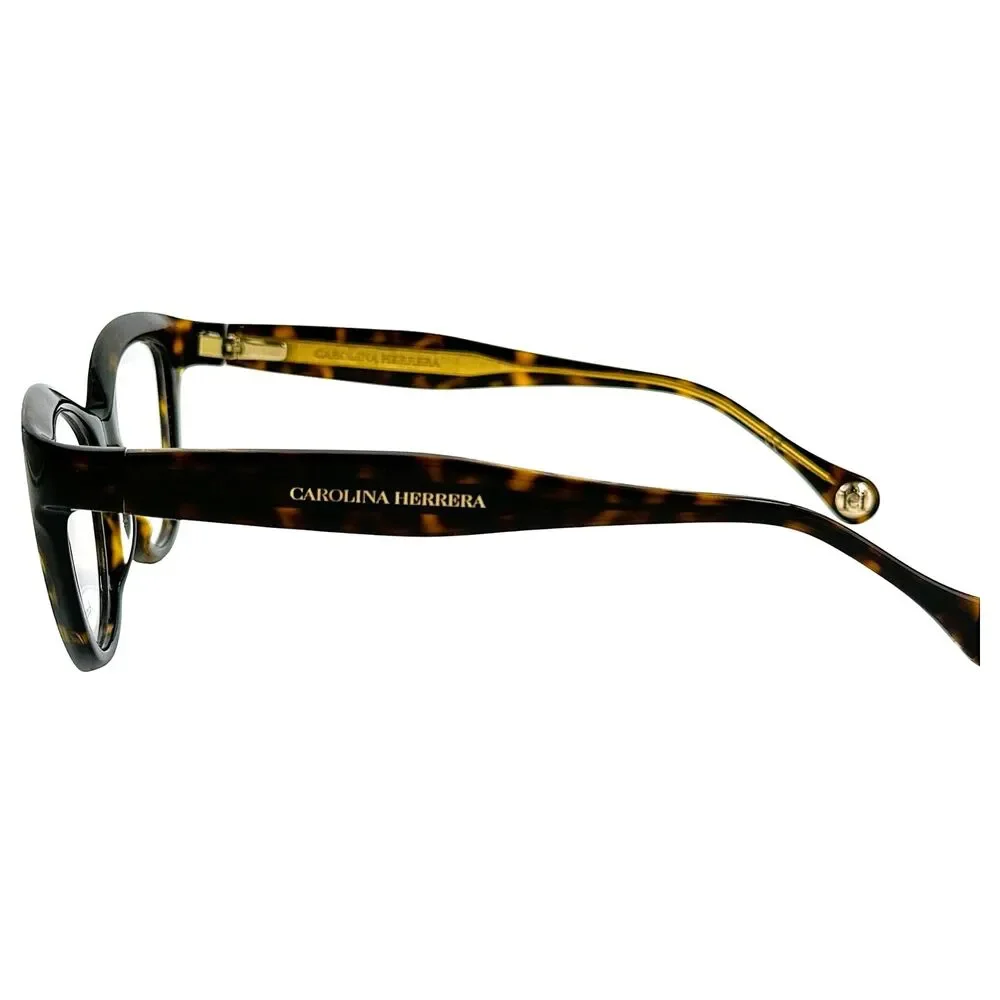 Carolina Herrera CH0017 Womens Plastic Eyeglass Frame 086 Havana 52-18